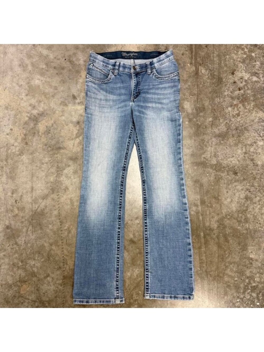Y2K Women's Wrangler Willow Light Wash Bootcut Riding Jean 30x32 - Picture 2 of 2